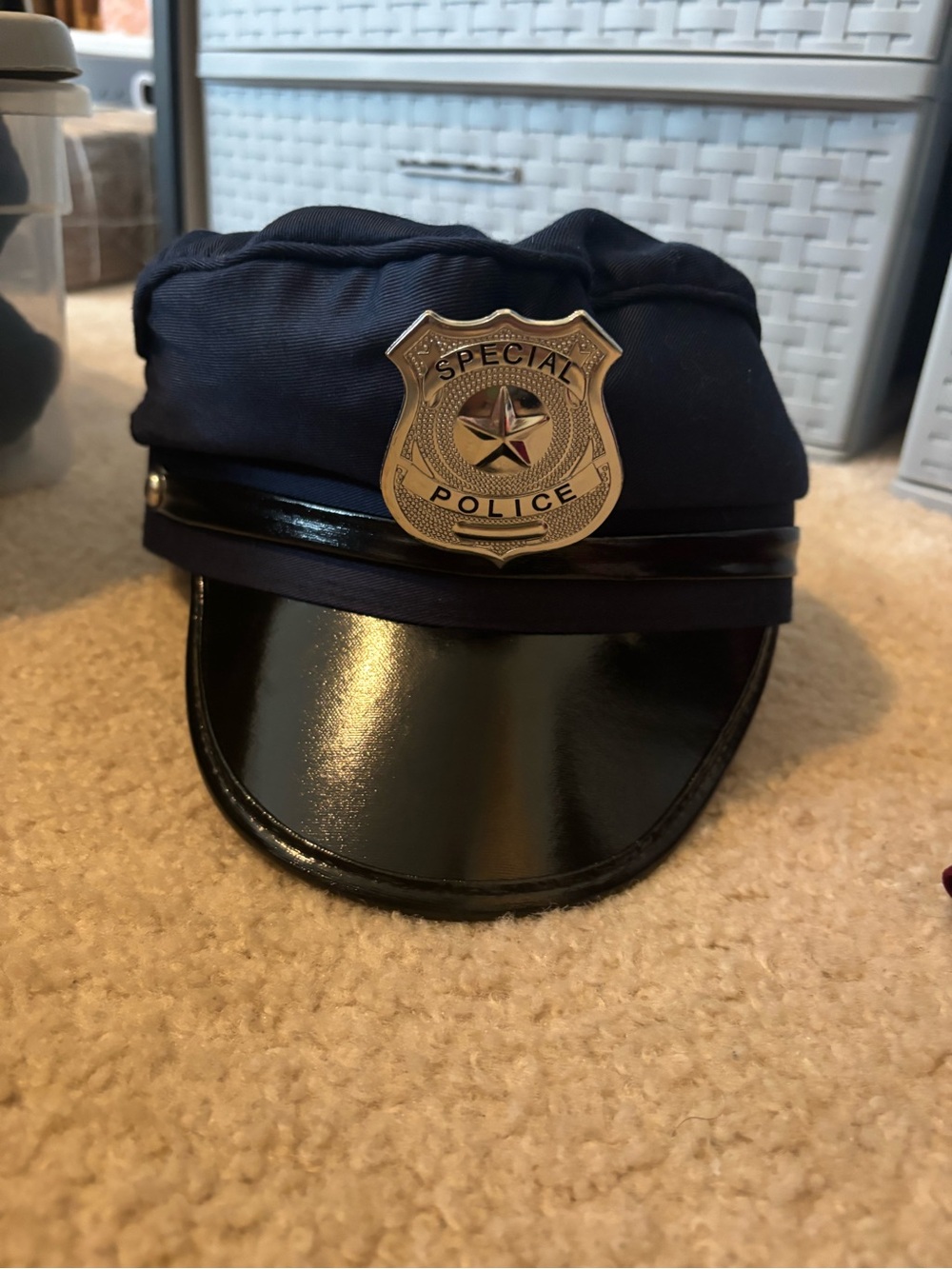 Spirit Navy Blue Women's Hat with Silver Police Badge
